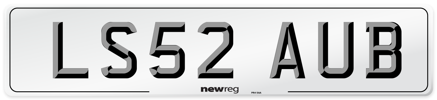 LS52 AUB Number Plate from New Reg